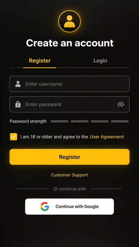 aone777 game account creation screenshot step by step explanation 
