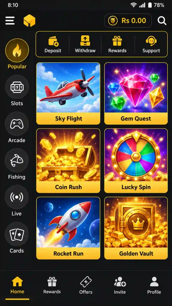 he786 game home screenshot